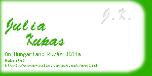 julia kupas business card