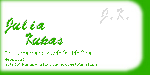 julia kupas business card